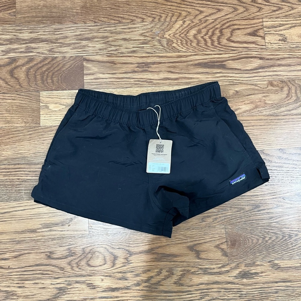 NWT Patagonia Black Athletic Patagonia Baggies Shorts XS